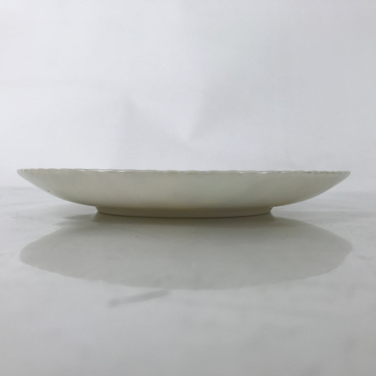 Japanese Porcelain Medium Serving Plate Chuzara Vtg Round Pink Floral Leaf Y245