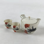 Japanese Porcelain Miniature Tea Set Vtg Kyusu Yokode Teapot 2 Cups White PY541