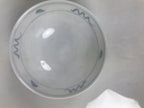 Japanese Porcelain Mino Ware Rice Bowl Chawan Vtg White Blue Plant Vine Tea Y498