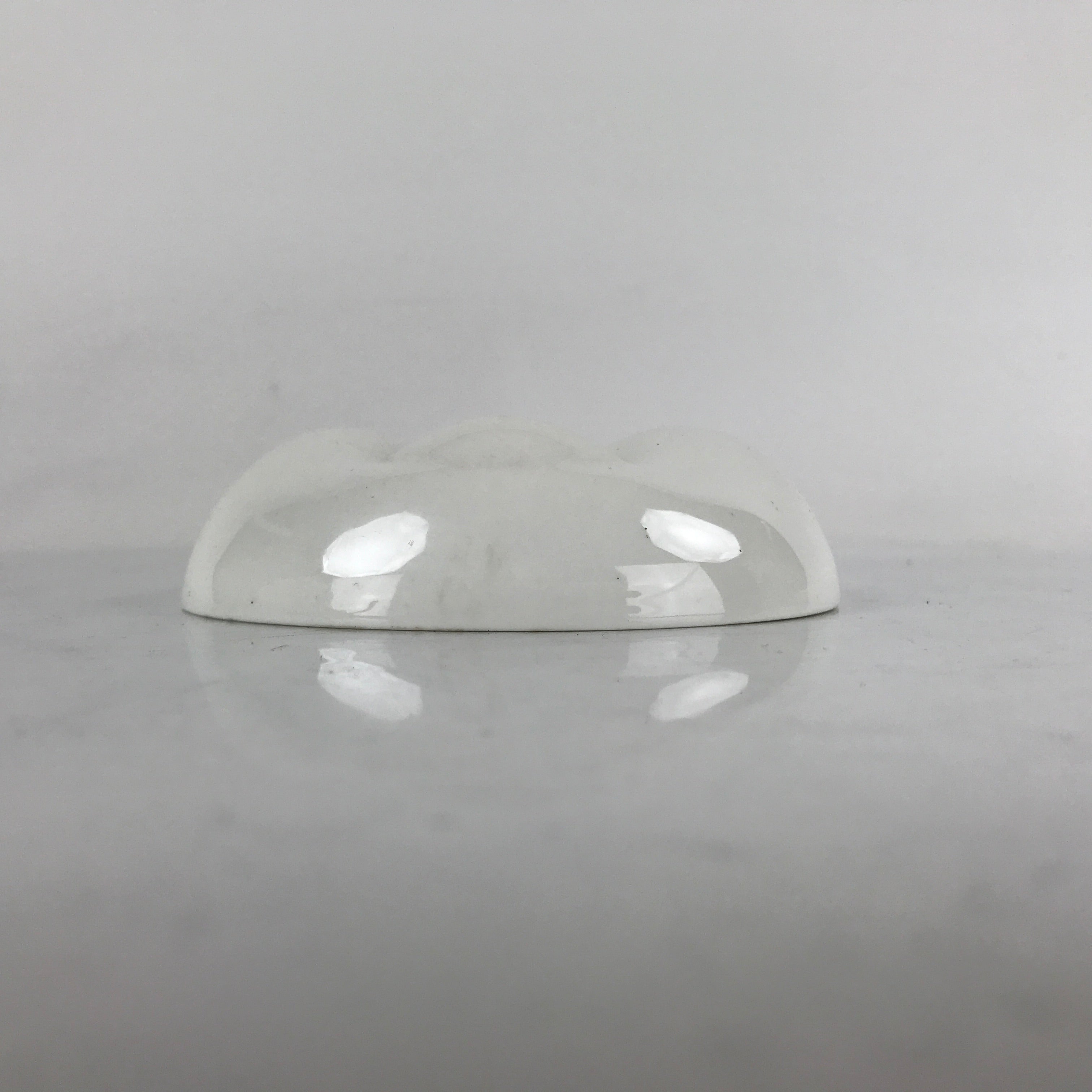 Japanese Porcelain Noh Mask Okame Vtg Otafuku Smile Woman Decoration White OM47