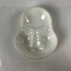 Japanese Porcelain Noh Mask Okame Vtg Otafuku Smile Woman Decoration White OM47