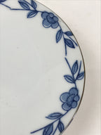 Japanese Porcelain Plate Blue Sometsuke Plum blossoms Flower Pattern Sara PY240