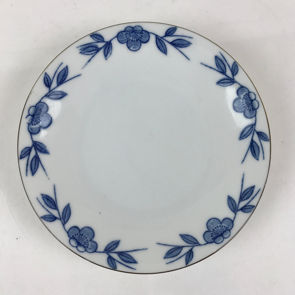 Japanese Porcelain Plate Blue Sometsuke Plum blossoms Flower Pattern Sara PY241