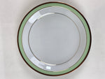 Japanese Porcelain Plate Keito Japan Fine China White Light Green Border PY255