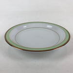 Japanese Porcelain Plate Keito Japan Fine China White Light Green Border PY256