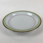 Japanese Porcelain Plate Keito Japan Fine China White Light Green Border PY257