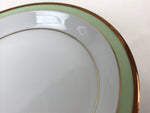 Japanese Porcelain Plate Keito Japan Fine China White Light Green Border PY257