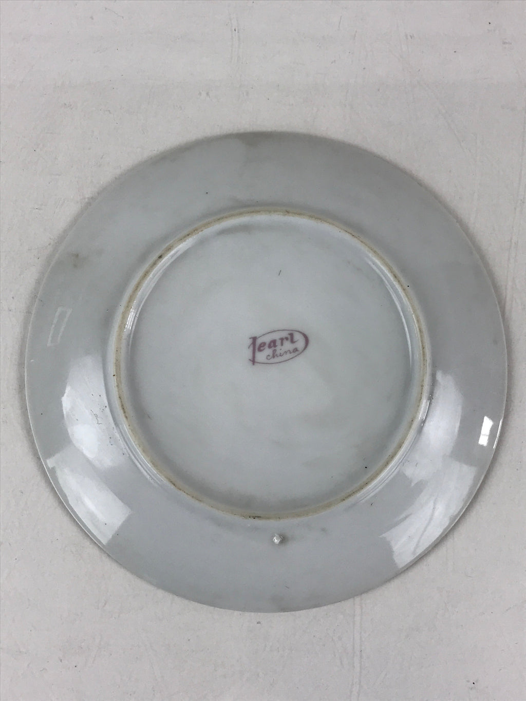 Japanese Porcelain Plate Pearl China White Red Brown Floral Leaf Design PY272