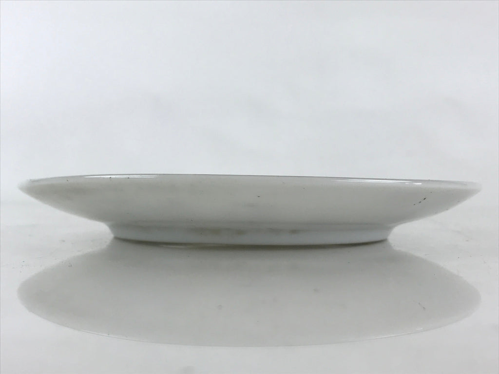 Japanese Porcelain Plate Pearl China White Red Brown Floral Leaf Design PY273