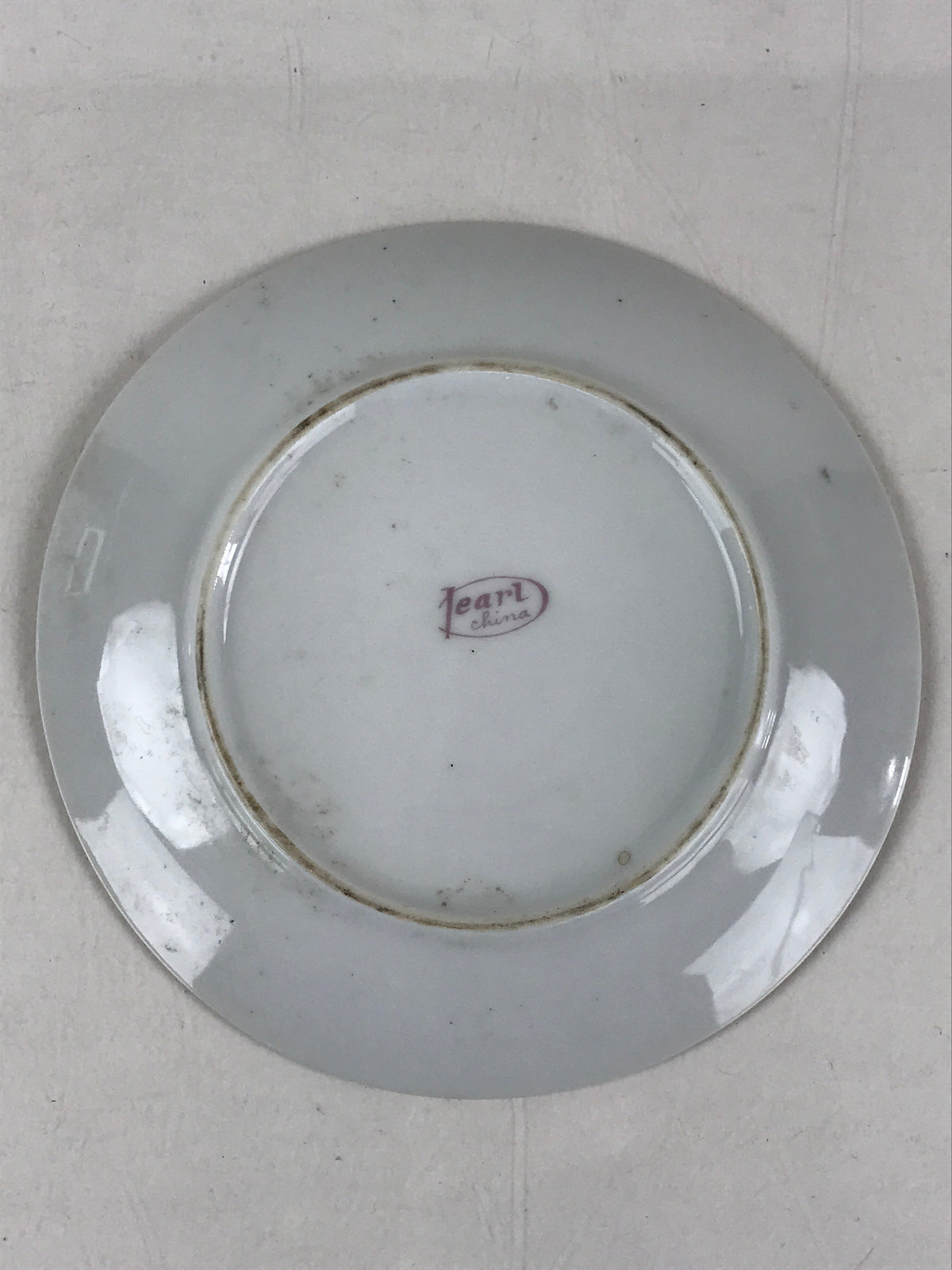 Japanese Porcelain Plate Pearl China White Red Brown Floral Leaf Design PY275