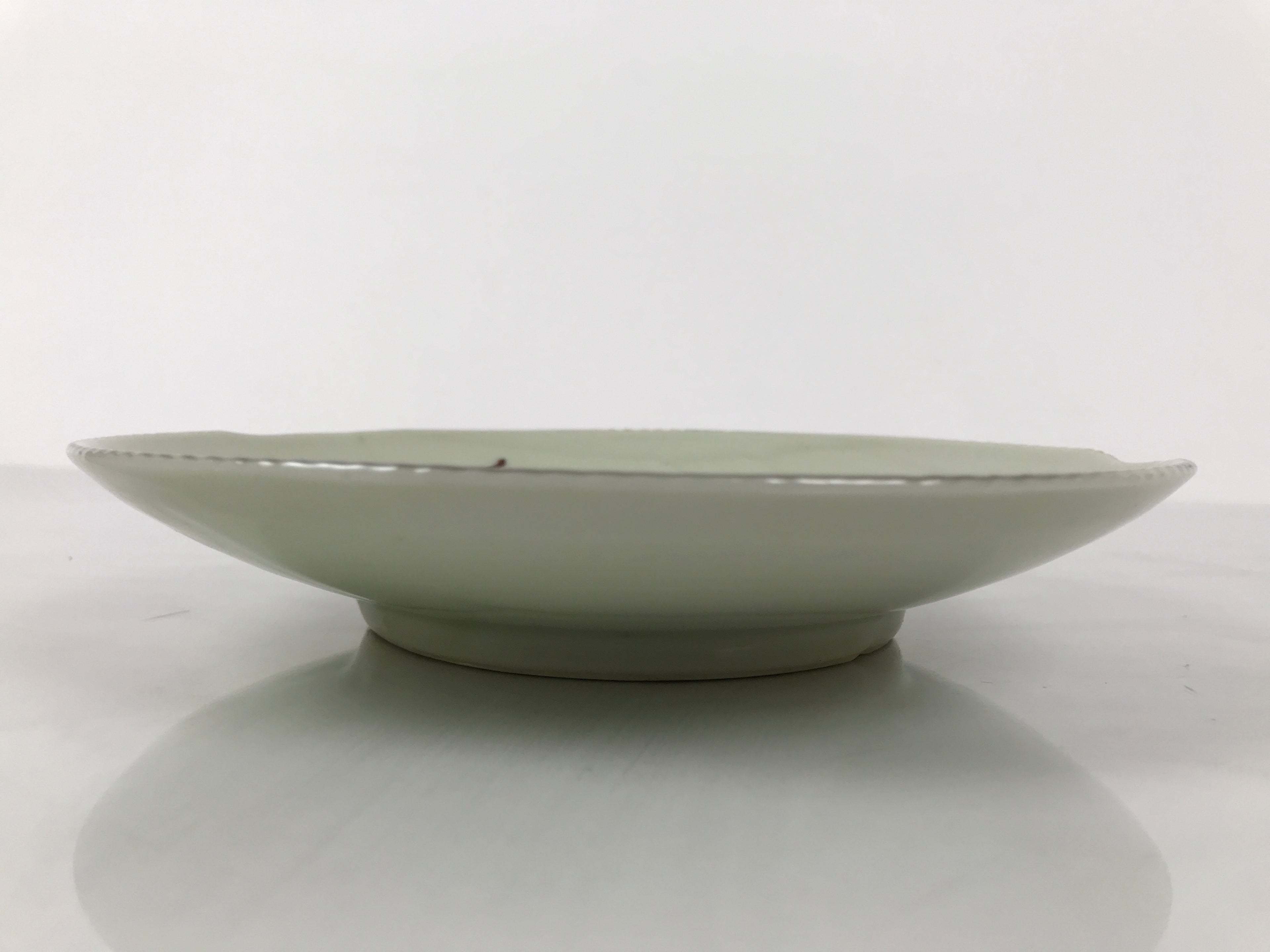 Japanese Porcelain Plate Sara Vtg Kozara Nanten Sacred Bamboo Leaf Celadon Y460