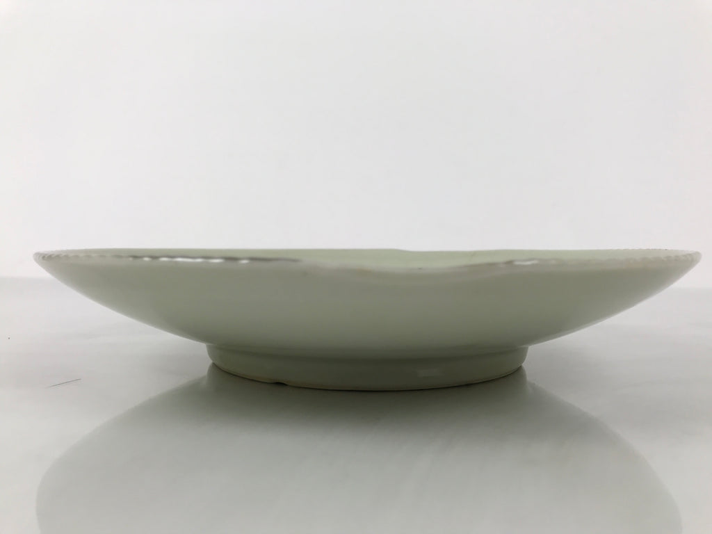 Japanese Porcelain Plate Sara Vtg Kozara Nanten Sacred Bamboo Leaf Celadon Y460