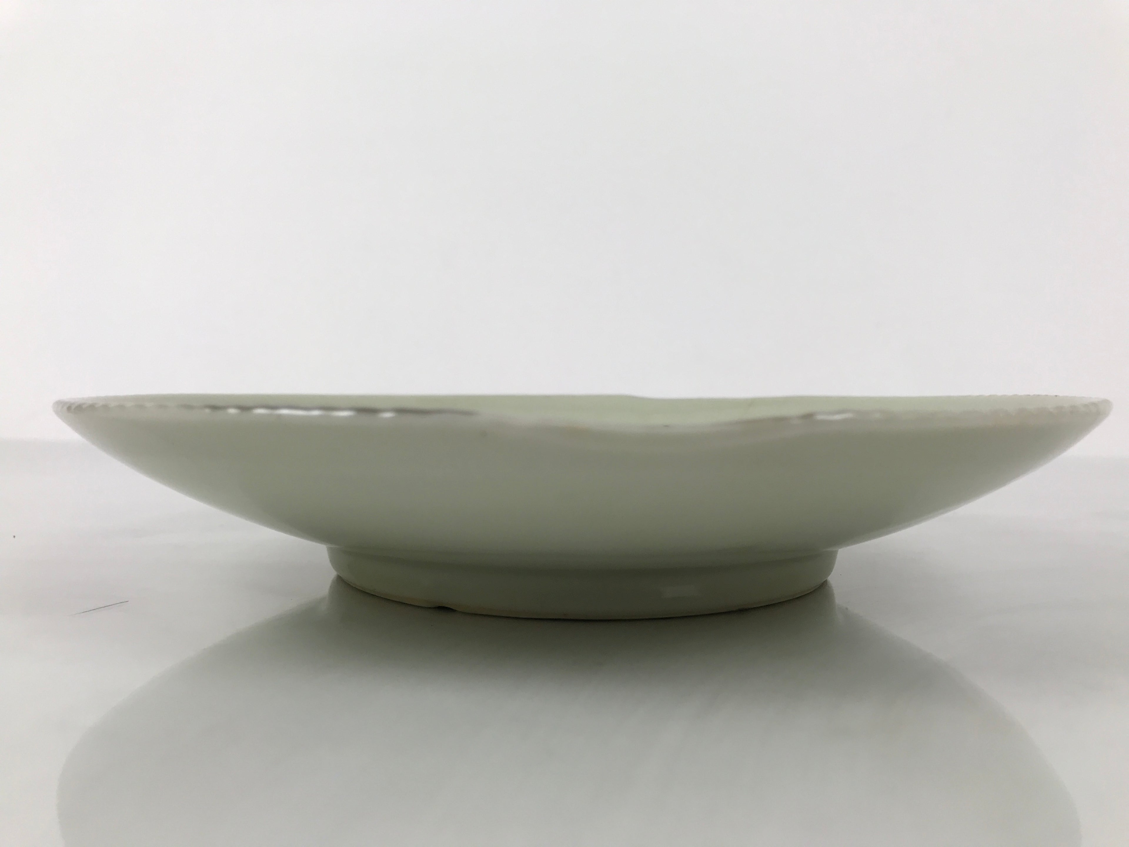Japanese Porcelain Plate Sara Vtg Kozara Nanten Sacred Bamboo Leaf Celadon Y460