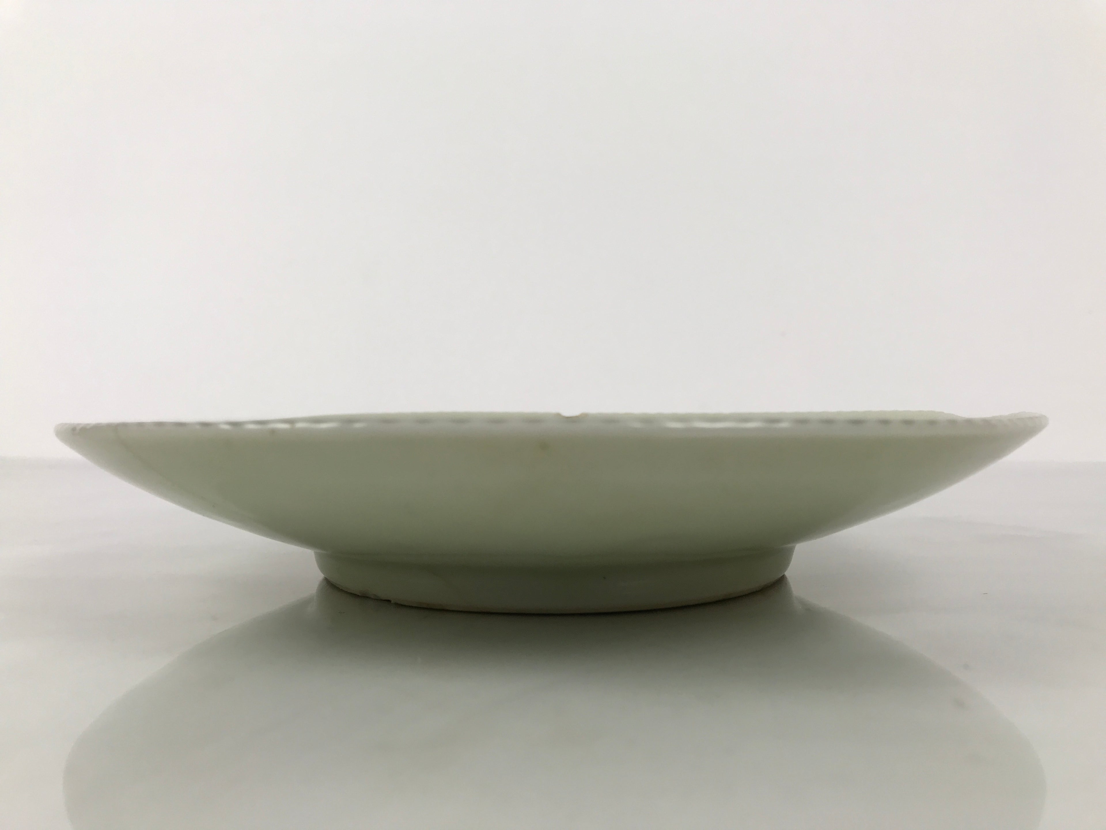 Japanese Porcelain Plate Sara Vtg Kozara Nanten Sacred Bamboo Leaf Celadon Y461