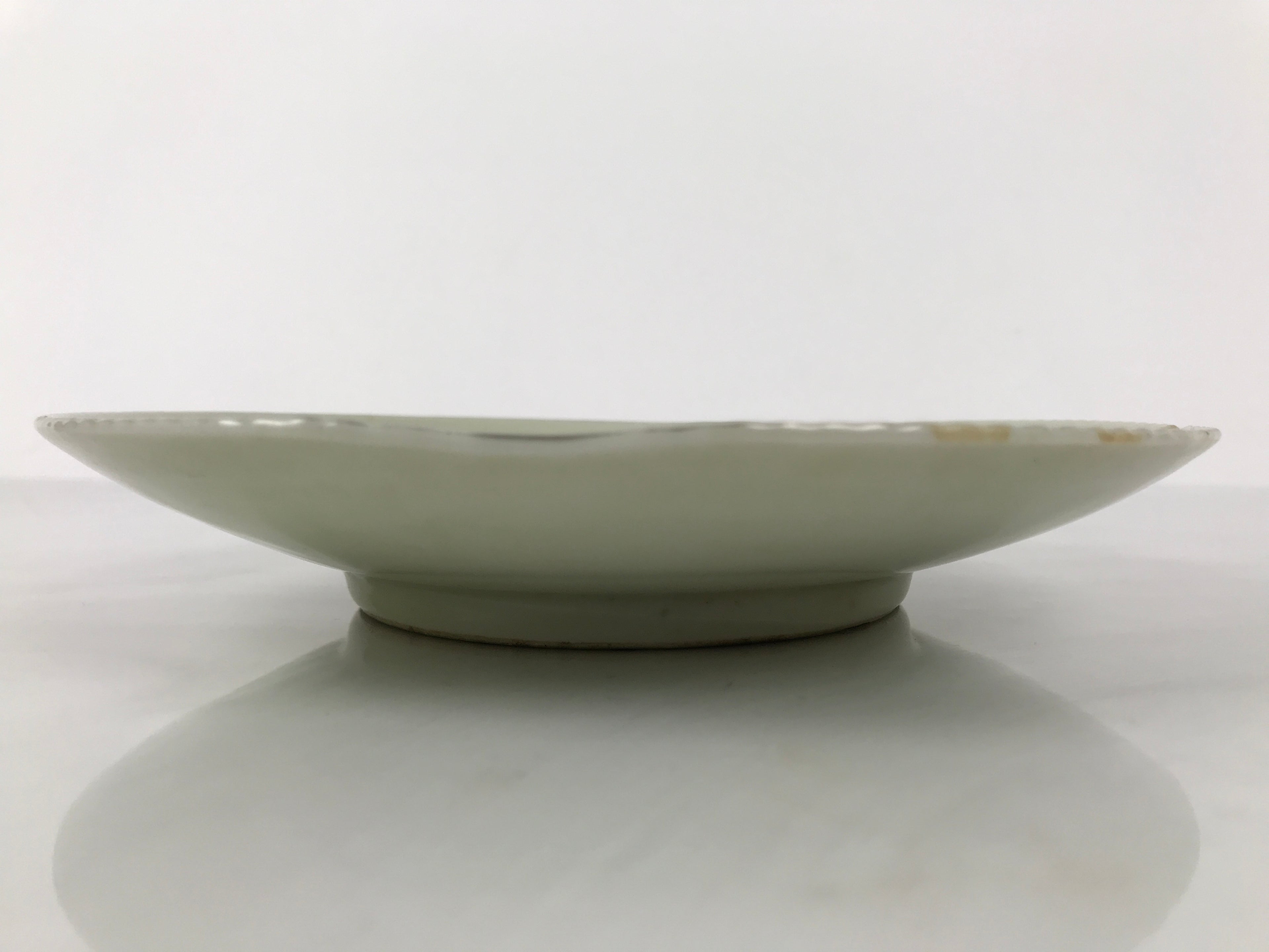 Japanese Porcelain Plate Sara Vtg Kozara Nanten Sacred Bamboo Leaf Celadon Y461