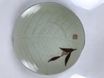 Japanese Porcelain Plate Sara Vtg Kozara Nanten Sacred Bamboo Leaf Celadon Y461
