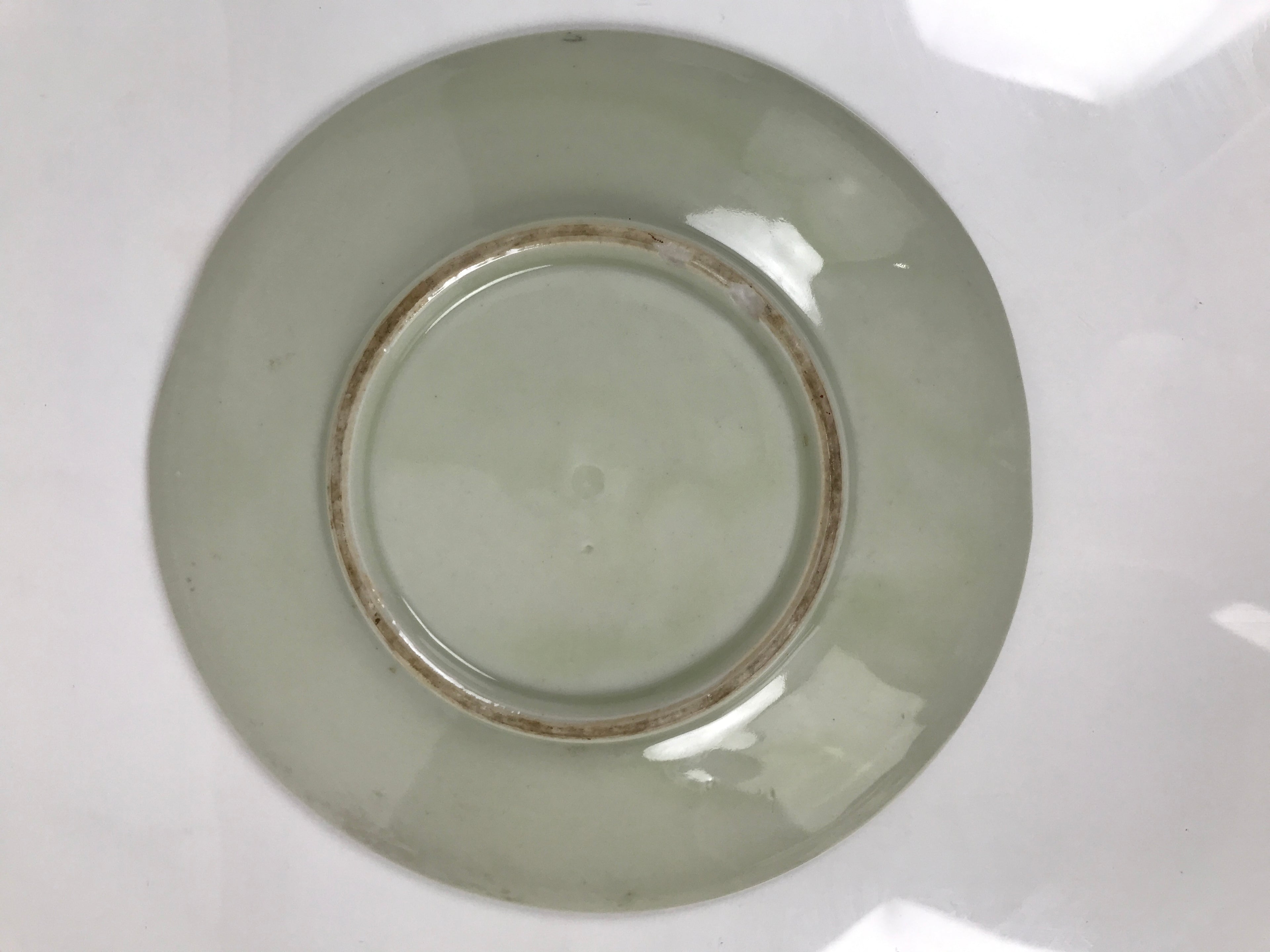 Japanese Porcelain Plate Sara Vtg Kozara Nanten Sacred Bamboo Leaf Celadon Y463
