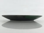 Japanese Porcelain Plate Small Plate Black Green Glaze Kozara Meimeizar PY417