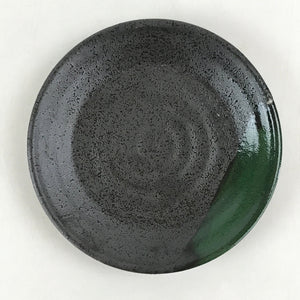 Japanese Porcelain Plate Small Plate Black Green Glaze Kozara Meimeizar PY417