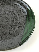 Japanese Porcelain Plate Small Plate Black Green Glaze Kozara Meimeizar PY418