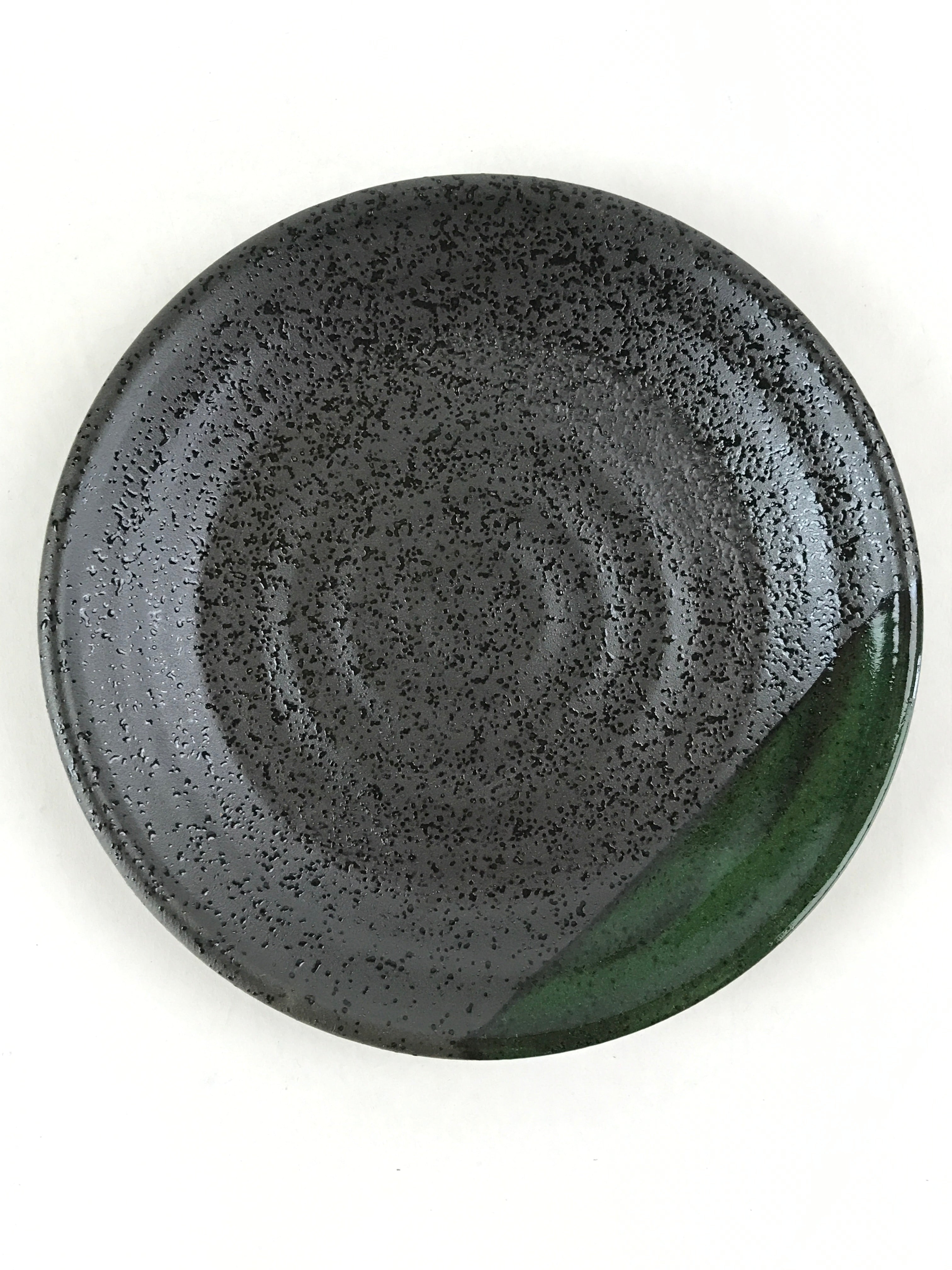 Japanese Porcelain Plate Small Plate Black Green Glaze Kozara Meimeizar PY418