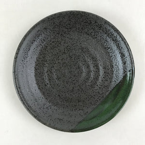 Japanese Porcelain Plate Small Plate Black Green Glaze Kozara Meimeizar PY418