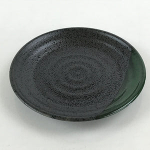 Japanese Porcelain Plate Small Plate Black Green Glaze Kozara Meimeizar PY419