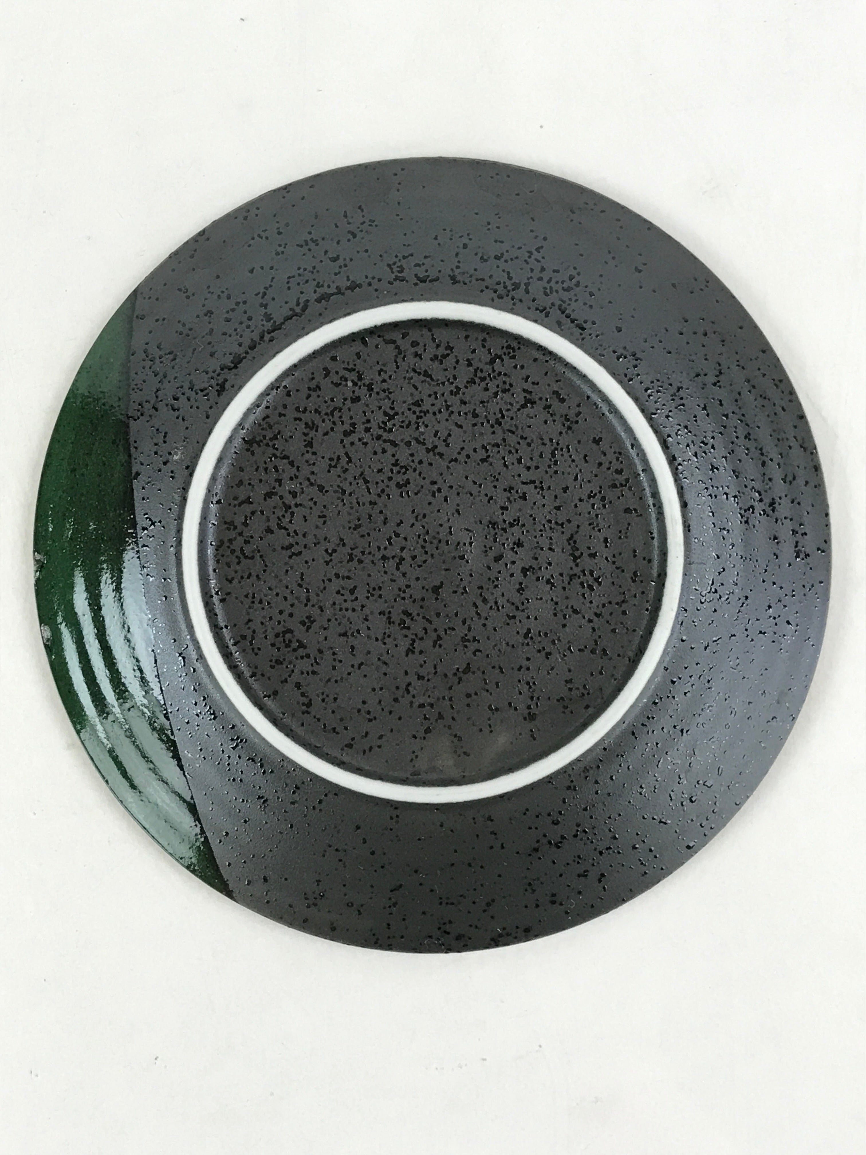 Japanese Porcelain Plate Small Plate Black Green Glaze Kozara Meimeizar PY419