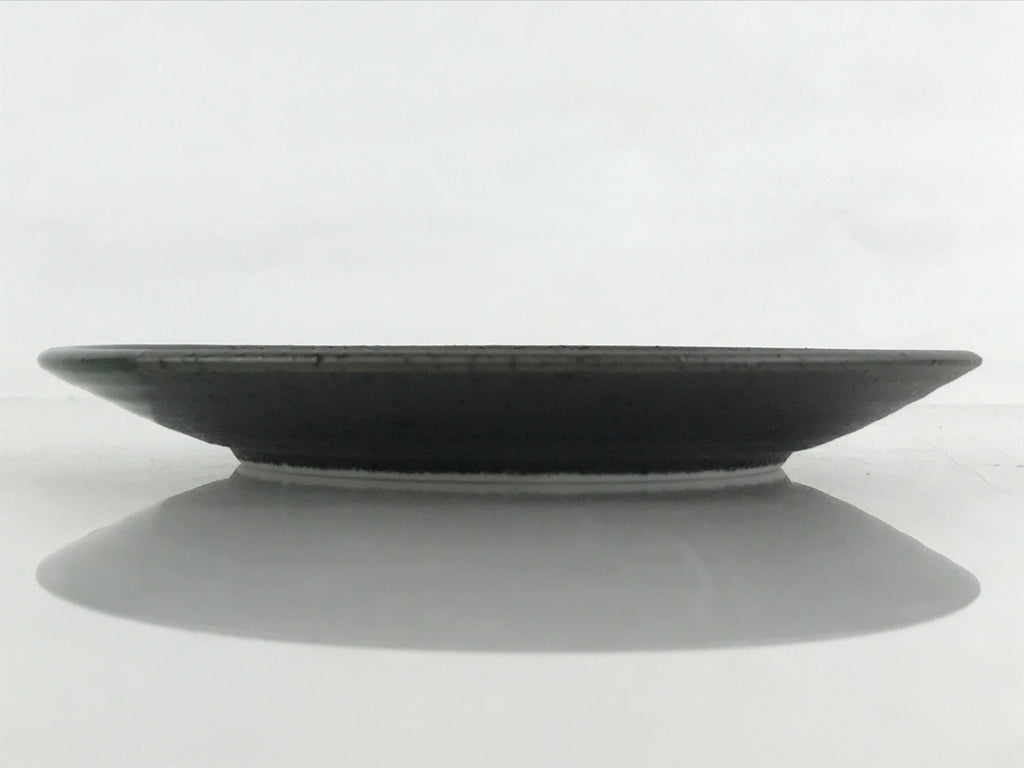 Japanese Porcelain Plate Small Plate Black Green Glaze Kozara Meimeizar PY420