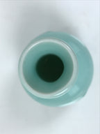 Japanese Porcelain Pottery Flower Vase Ikebana Kabin Crane Bird Celadon FK207