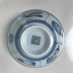 Japanese Porcelain Rice Bowl Owan Kobachi White Blue Sometsuke Vegetable Y269