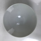 Japanese Porcelain Rice Bowl Owan Vtg Kobachi White Bamboo Leaf Line Stream Y271