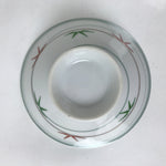 Japanese Porcelain Rice Bowl Owan Vtg Kobachi White Bamboo Leaf Line Stream Y273