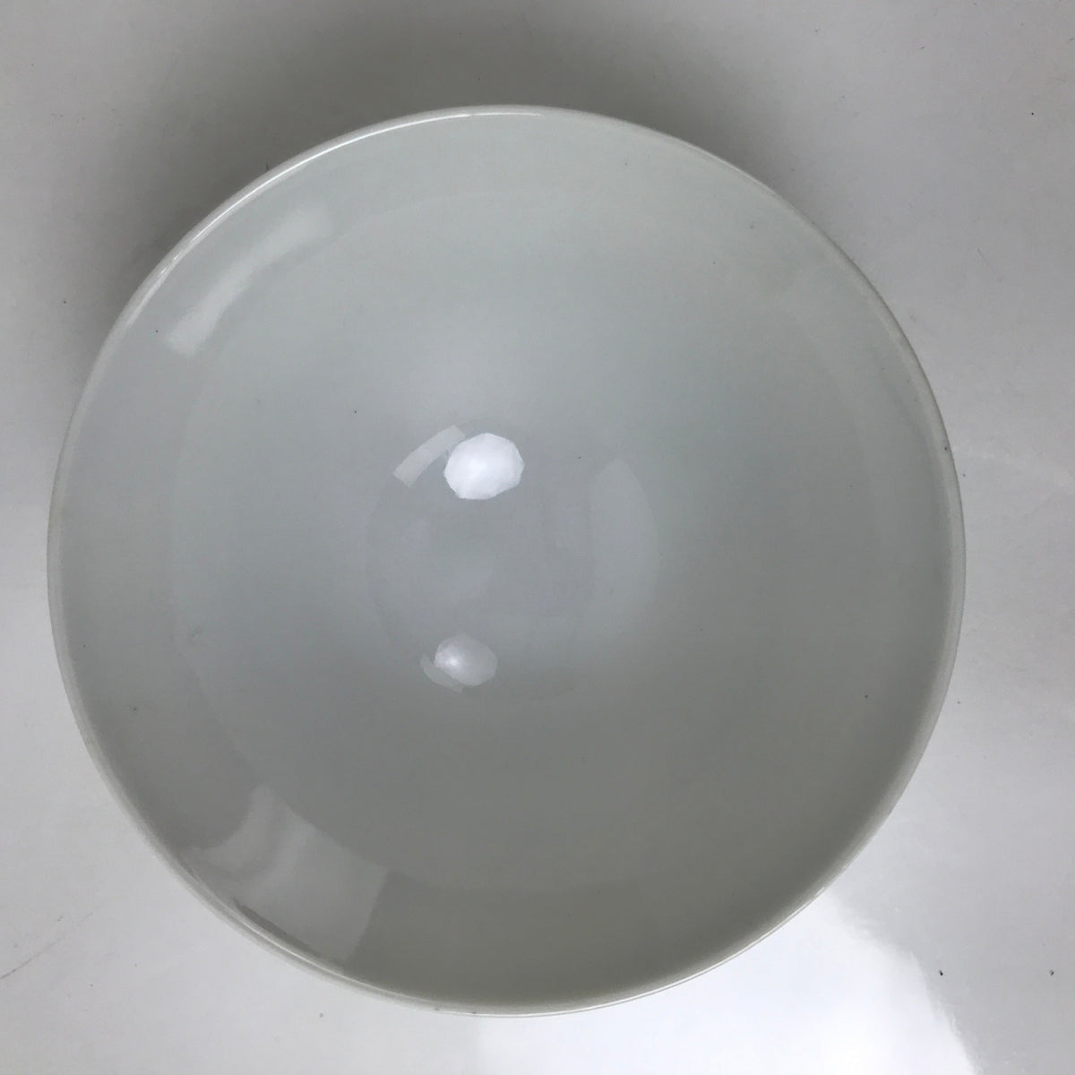 Japanese Porcelain Rice Bowl Owan Vtg Kobachi White Bamboo Leaf Line Stream Y275