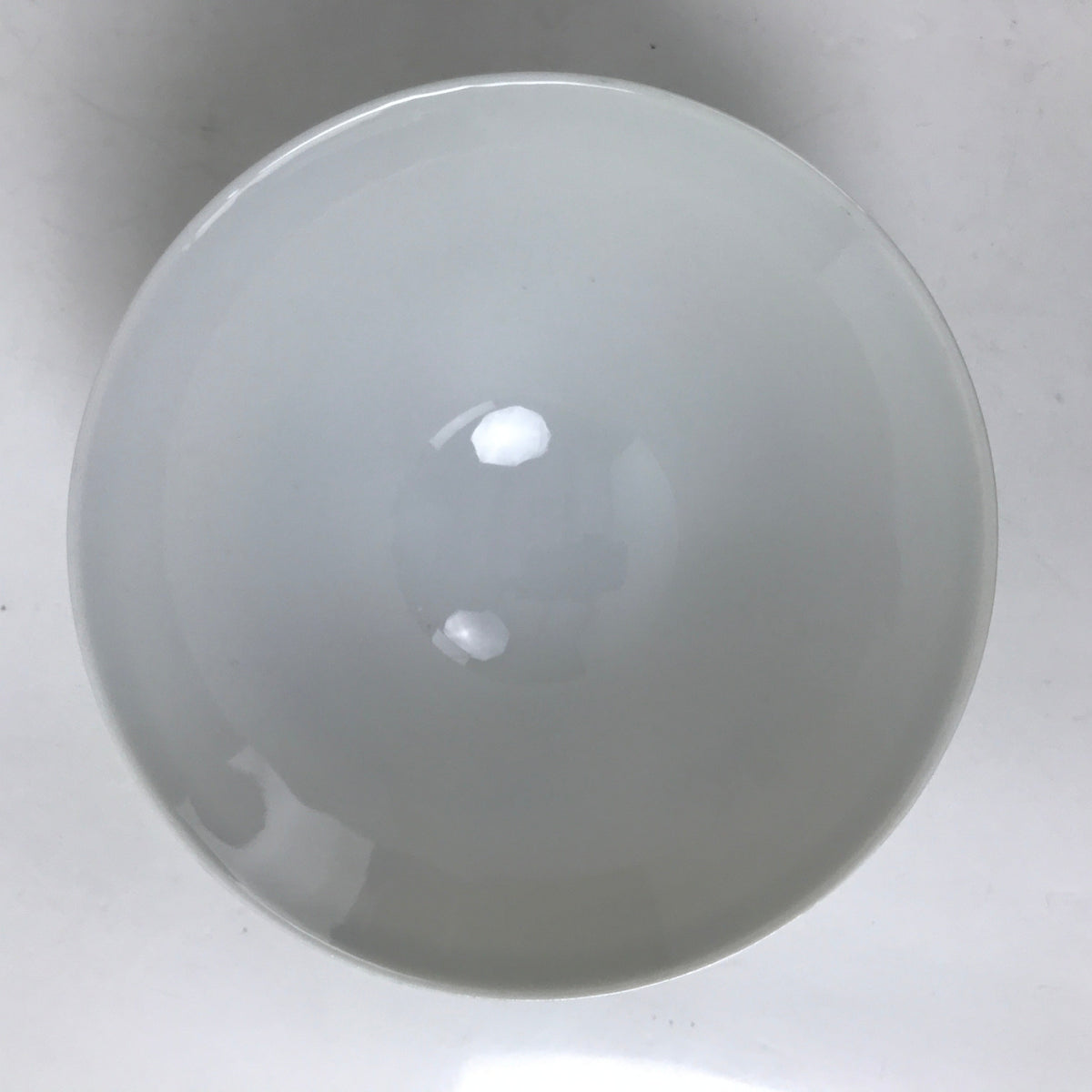 Japanese Porcelain Rice Bowl Owan Vtg Kobachi White Bamboo Leaf Line Stream Y276