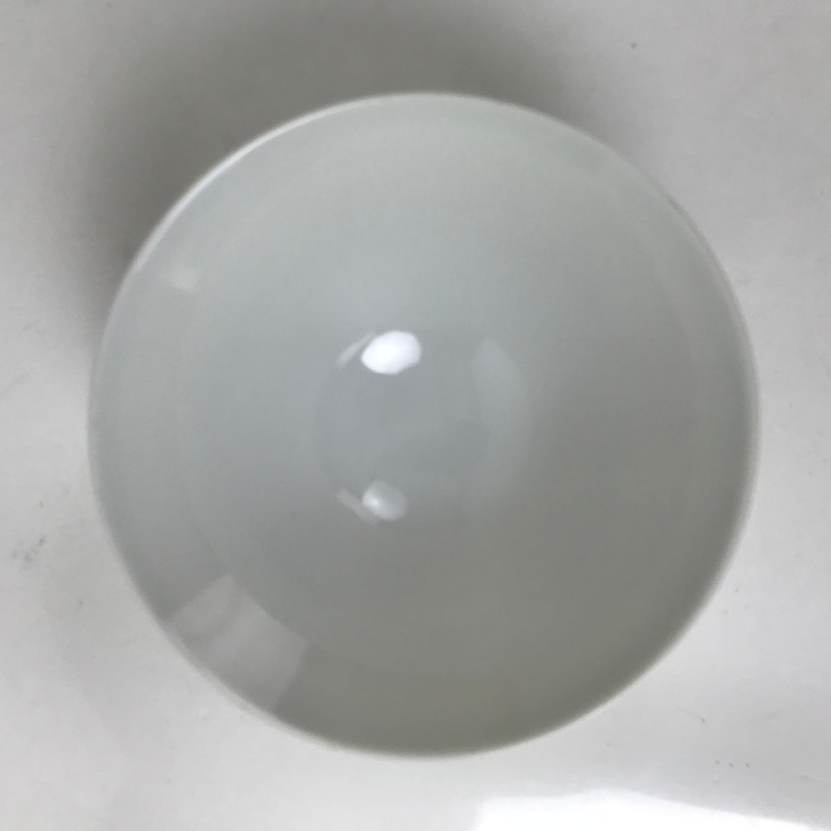 Japanese Porcelain Rice Bowl Owan Vtg Kobachi White Bamboo Leaf Line Stream Y277
