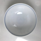 Japanese Porcelain Rice Bowl Owan Vtg Kobachi White Blue Floral Leaf Green Y265