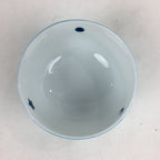 Japanese Porcelain Rice Bowl Vtg Chawan Boxed Pottery Light Blue White PX605