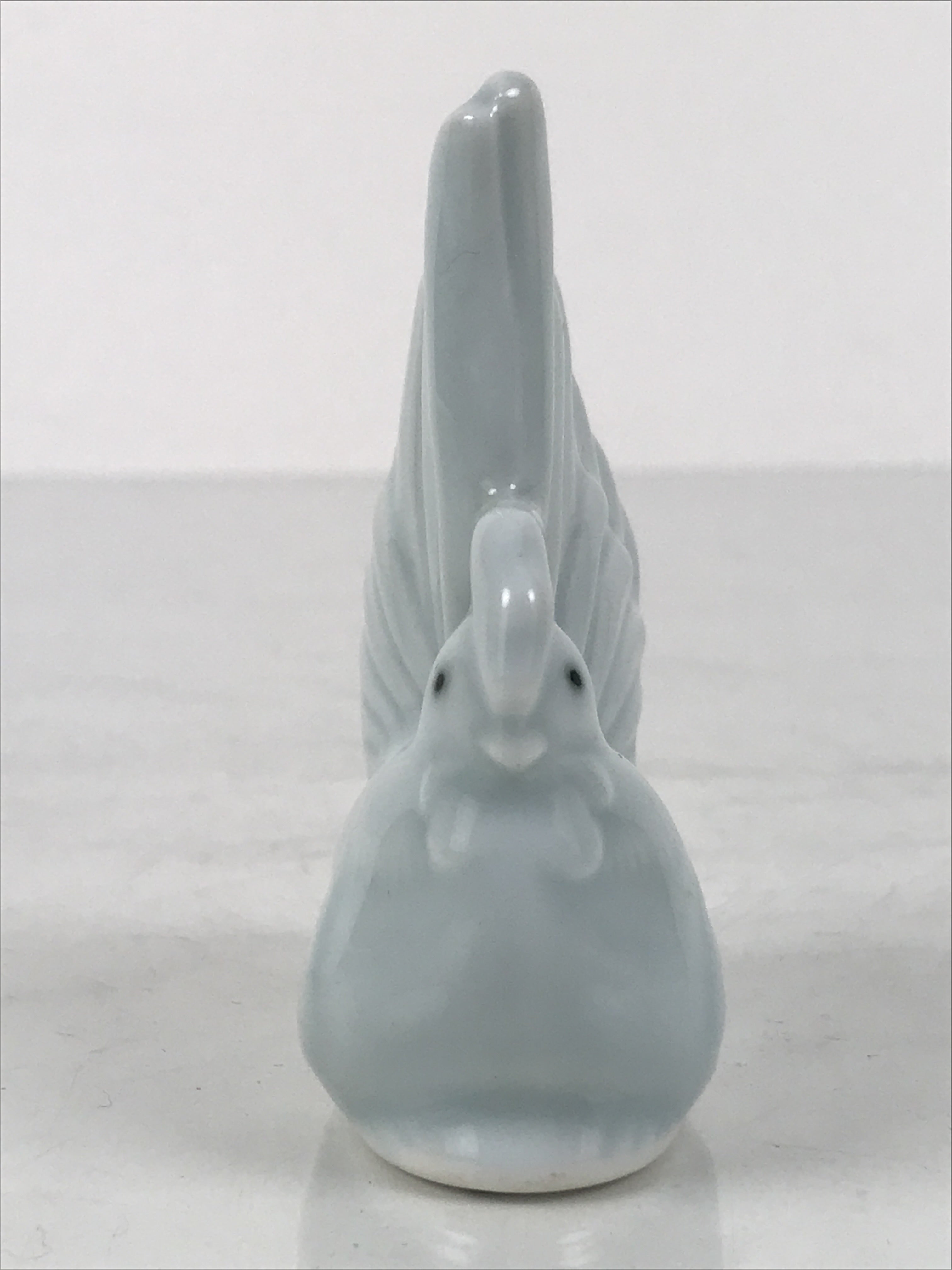 Japanese Porcelain Rooster Toothpick Holder Youjitate Zodiac Figurine Blue Y535