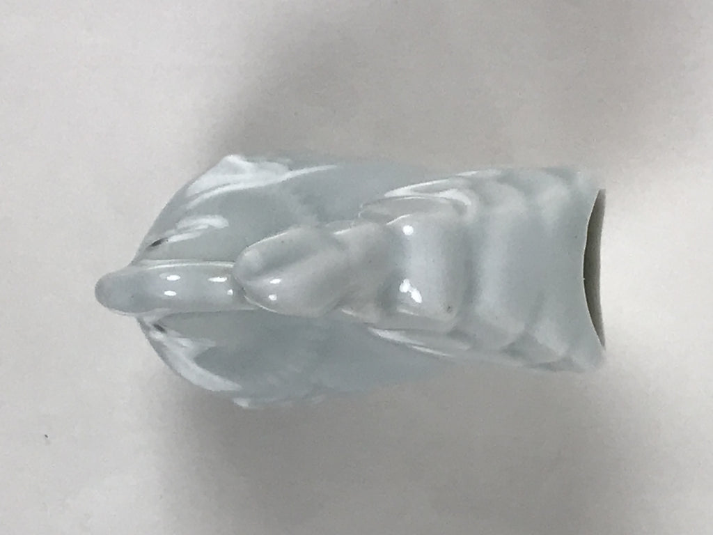Japanese Porcelain Rooster Toothpick Holder Youjitate Zodiac Figurine Blue Y535