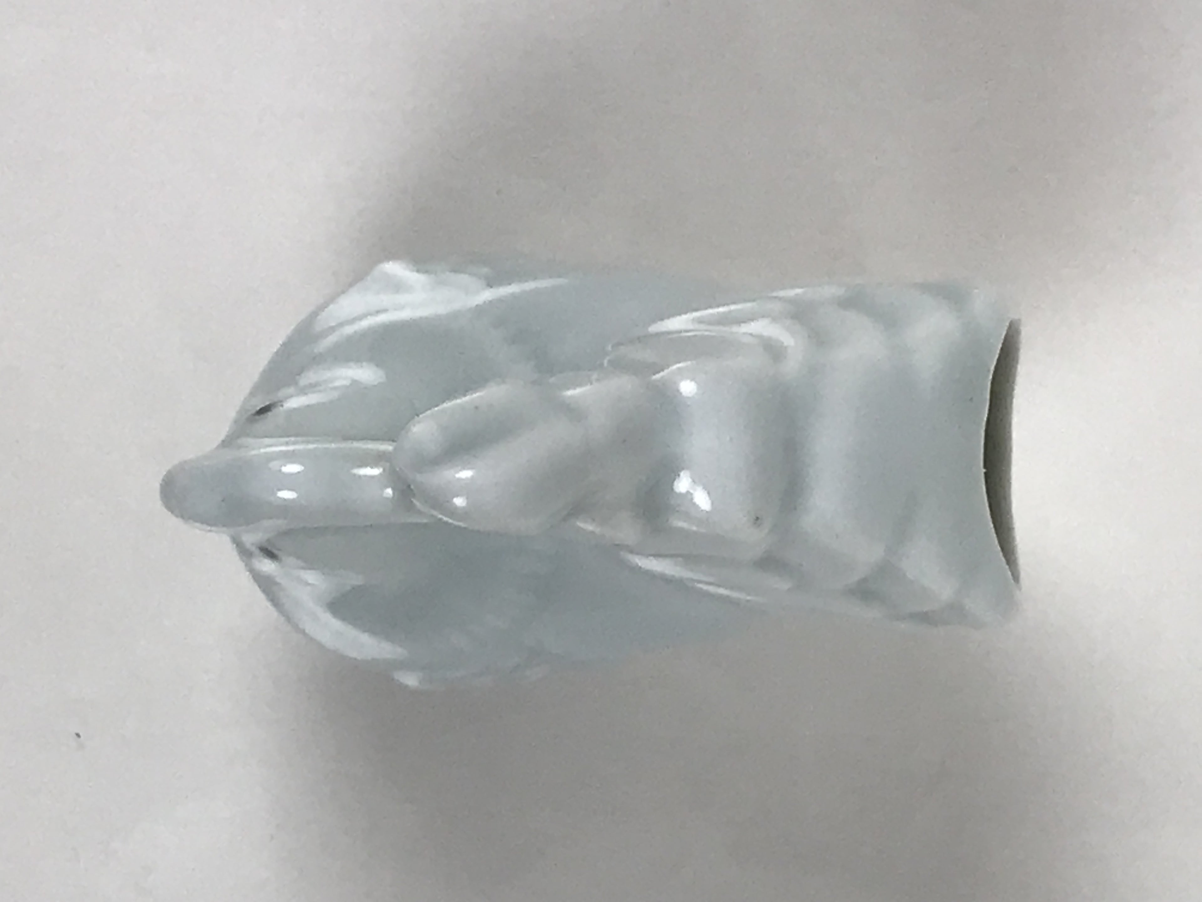 Japanese Porcelain Rooster Toothpick Holder Youjitate Zodiac Figurine Blue Y535
