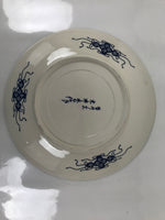 Japanese Porcelain Round Large Plate Vtg Chrysanthemum Carp Koi Fish Blue PX775