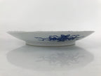 Japanese Porcelain Round Large Plate Vtg Mesh Net Ami Pattern White Blue PY753