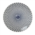 Japanese Porcelain Round Large Plate Vtg Mesh Net Ami Pattern White Blue PY753