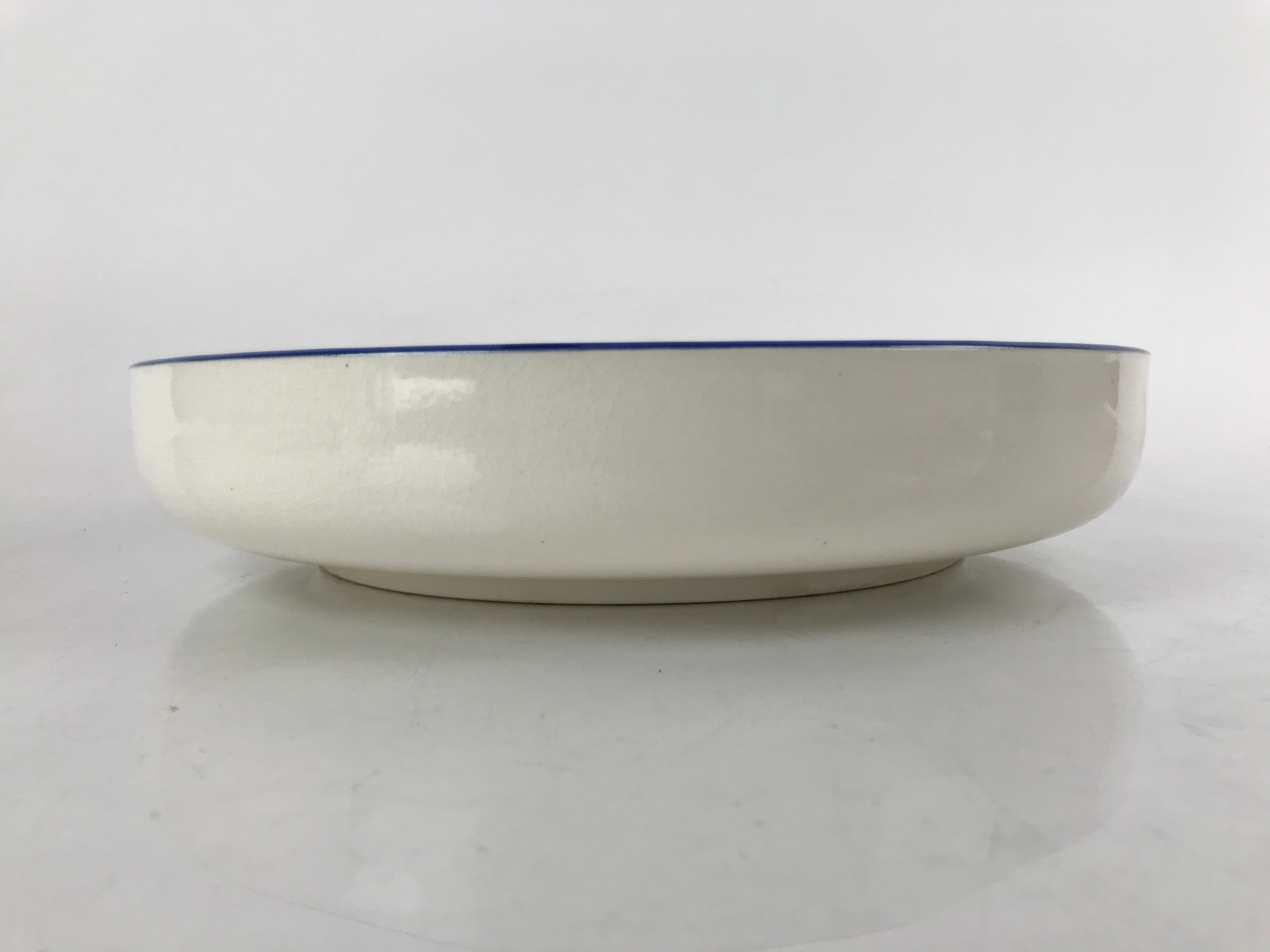 Japanese Porcelain Round Large Plate Vtg Ozara Plum Blossom Ume Blue White PY756