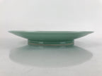 Japanese Porcelain Round Large Plate Vtg Ozara Simple Celadon Green PY754