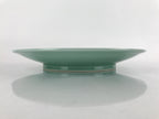 Japanese Porcelain Round Large Plate Vtg Ozara Simple Celadon Green PY754