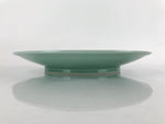 Japanese Porcelain Round Large Plate Vtg Ozara Simple Celadon Green PY754