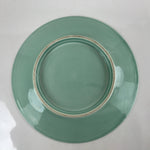 Japanese Porcelain Round Large Plate Vtg Ozara Simple Celadon Green PY754