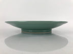 Japanese Porcelain Round Large Plate Vtg Ozara Simple Celadon Green PY755